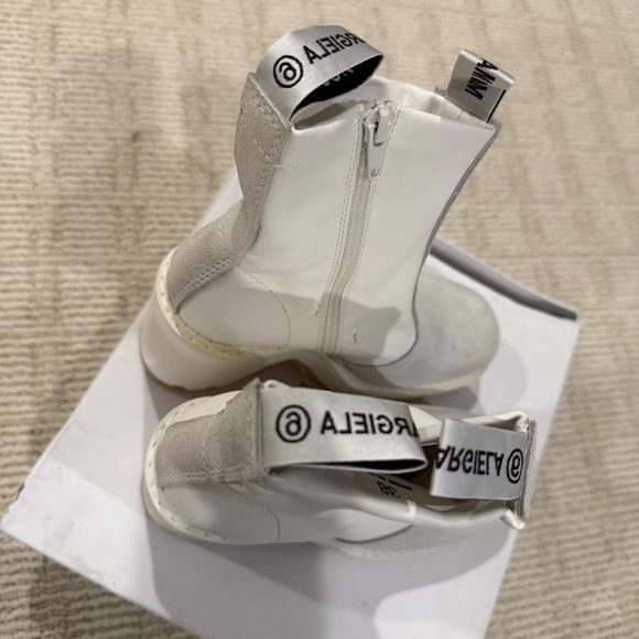 Maison Margiela MM6 White & Gray Boots Booties 38 8 - Picture 5 of 13